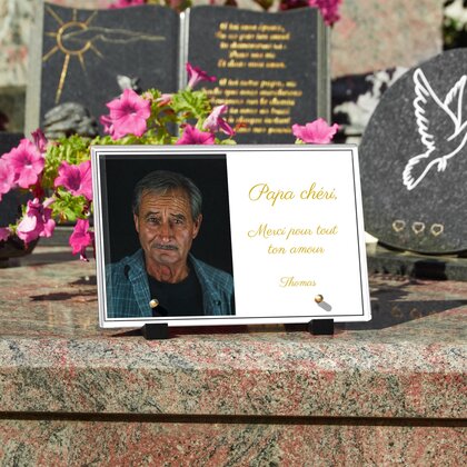 Plaque funéraire portrait 24 Plaquedeces.fr
