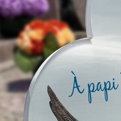 Plaque funéraire ailes-dange-forme-coeur 13 Plaquedeces.fr
