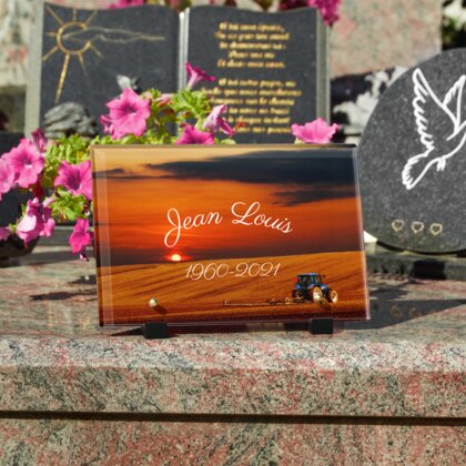 Plaque funéraire laboureur-a-laube 24 Plaquedeces.fr
