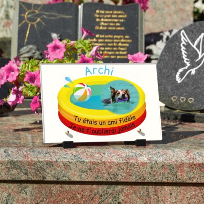 Plaque funéraire piscine-gonflable-pour-chiens 2 Plaquedeces.fr
