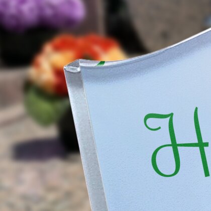 Plaque funéraire champ-de-tulipes-forme-livre 23 Plaquedeces.fr
