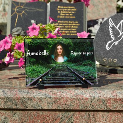Plaque funéraire rail-de-trains 17 Plaquedeces.fr
