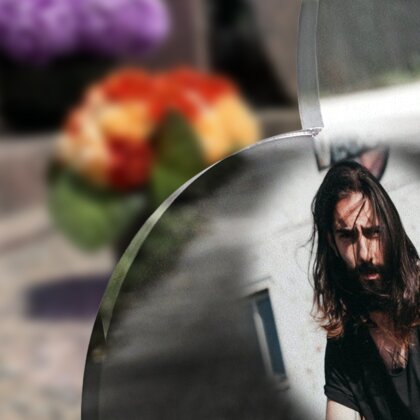 Plaque funéraire motard-forme-coeur 19 Plaquedeces.fr
