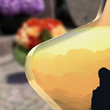 Plaque funéraire chasseur-dans-un-paysage-naturel-forme-etoile 18 Plaquedeces.fr
