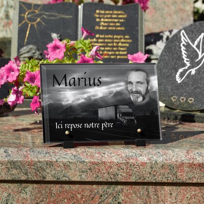 Plaque funéraire camion-de-routier 24 Plaquedeces.fr

