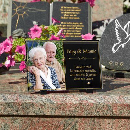 Plaque funéraire demi-cadre 2 Plaquedeces.fr
