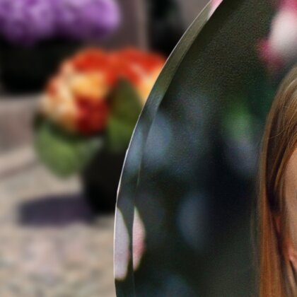 Plaque funéraire arbre-fleuri-forme-ovale 12 Plaquedeces.fr
