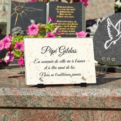 Plaque funéraire papier-recycle 10 Plaquedeces.fr

