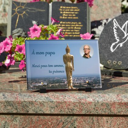 Plaque funéraire bouddha-paysage 21 Plaquedeces.fr
