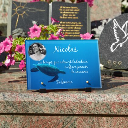 Plaque funéraire plaque-funeraire-tortue-de-mer 27 Plaquedeces.fr
