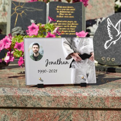 Plaque funéraire judoka 21 Plaquedeces.fr
