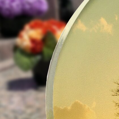 Plaque funéraire arbre-au-soleil-forme-ovale 27 Plaquedeces.fr
