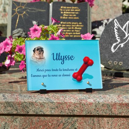 Plaque funéraire os-pour-chien 27 Plaquedeces.fr
