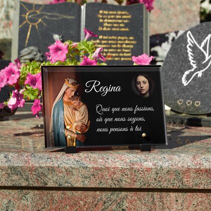 Plaque funéraire vierge-marie 2 Plaquedeces.fr
