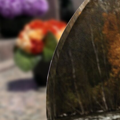 Plaque funéraire peche-en-lac-forme-ovale 25 Plaquedeces.fr
