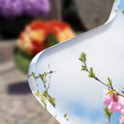 Plaque funéraire arbre-fleuri-forme-etoile 16 Plaquedeces.fr
