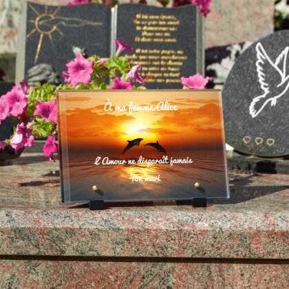 Plaque funéraire plaque-funeraire-dauphin 30 Plaquedeces.fr
