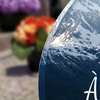 Plaque funéraire camion-sur-la-route-dans-les-montagnes-forme-ovale 13 Plaquedeces.fr
