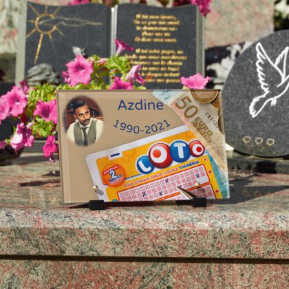 Plaque funéraire loto 16 Plaquedeces.fr
