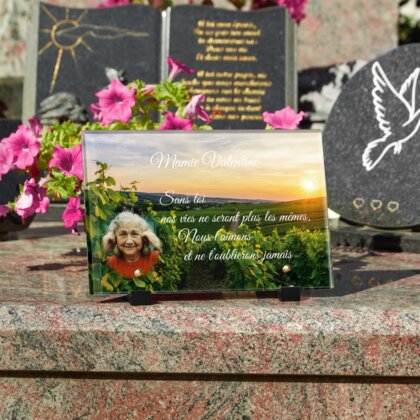 Plaque funéraire plaque-funeraire-vignes 27 Plaquedeces.fr
