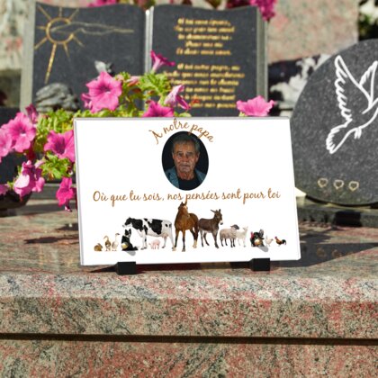 Plaque funéraire animaux-de-ferme 17 Plaquedeces.fr
