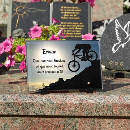 Plaque funéraire vtt-de-descente 8 Plaquedeces.fr
