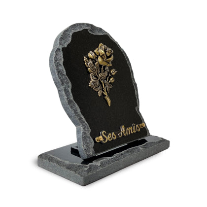 Plaque funéraire classique-pieds 21 Plaquedeces.fr
