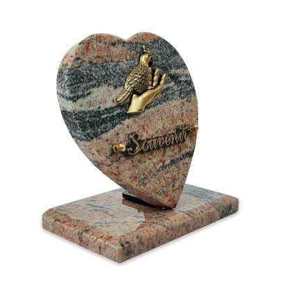 Plaque funéraire coeur-socle 10 Plaquedeces.fr
