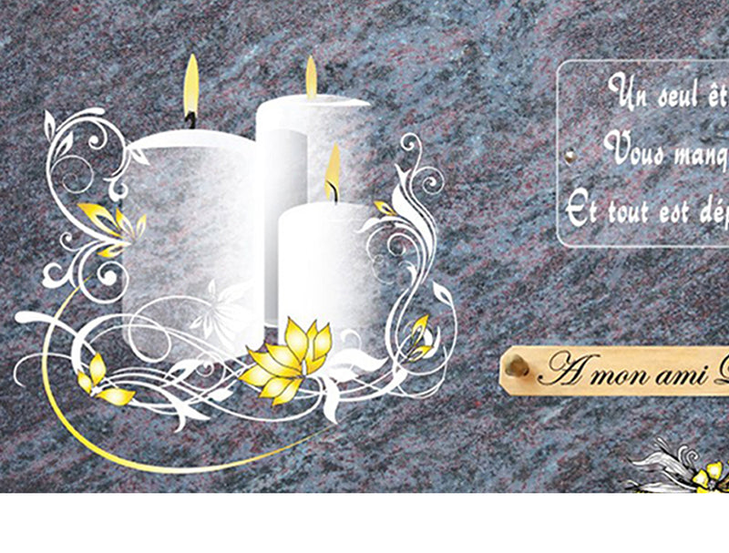 Compogranit bougies et fleurs