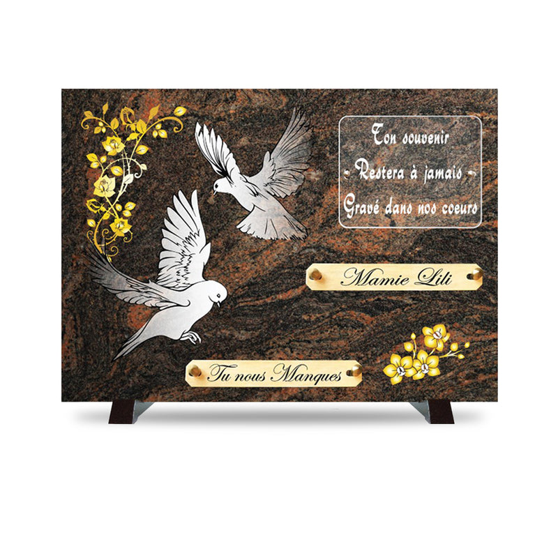 Plaque funéraire compogranit-colombes 29 Plaquedeces.fr